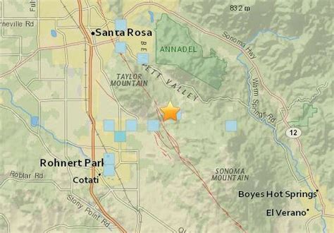 Magnitude 2.5 earthquake strikes east of Rohnert Park